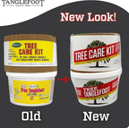Tanglefoot Tree Care Kit – Sticky Tree Wrap & Applicator | Non-Toxic Outdoor Barrier for Crawling Insects | Includes 15oz Tree Tanglefoot, 3" x50' Tree Wrap & Applicator Tool
