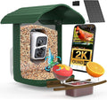 birdsnap® PAV-Bird Feeder with Camera,2K HD with 32GB Card, AI Identify Smart Bird House Cam Solar Panel,Live Stream,Motion Detection,Auto Record Video for Backyard Outdoors,Ideal Gift for Bird Lover