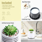 2 Pack Artificial Succulent Plants with Subtle Vanilla Scent, Faux Indoor Plants for Home Decor, Small Fake Plant for Bathroom, Bedroom, Office Decor, Aesthetic Room Accessories, Housewarming Gift
