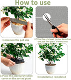 6 Pcs 11.8 Inch Plant Pot Grid Covers, Plant Protectors from Animals, Cuttable Soil Protectors for Potted Plants, Pet & Animal Digging Deterrent, Reusable Plant Covers for Indoor Outdoor Garden