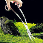 Extra Long Curved Aquarium Scissors, Stainless Steel Tools for Trimming Aquatic Plants, Professional Wave Scissors for Fish Tank, Aquarium & Terrarium, Ambidextrous Design