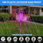 Qualirey 4 Pcs Solar Mosquito Zapper Outdoor Waterproof Solar Powered Bug Zapper Outdoor Mosquito Killer Lamp Trap Repellent Light for Garden Yard Insect (Purple and White Light,Bronze)