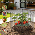 6 Set Upgraded Strawberry Protection Supports with Wire Plant Protectors from Animal Sturdy Metal Wire Plant Cages Mesh Plant Cover Strawberry Growing Racks Planting Stand for Garden,12 Inch Square