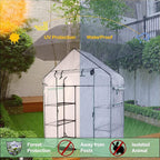 Mini Greenhouse,Greenhouses for Outdoors,Portable Walk in Green House for Garden Plants that Need Frost Protection and Away from Pests, Animals(56"x30"x76")-White