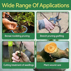Tree Wound Sealer, 300g Pruning Sealer, Grafting Wax with Brush Tree Trunk Paint Protection Rapidly Form Protective Film for Damaged Trees Bark Repair Pruning Seal Fruit Tree Maintenance, Green