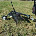 Titan Attachments 6' Landscape Rake Add-On Transformer Tow Frame, Bolt-On Rake has 36 Heat Treated Tines, Gardening Tool, Landscaper, and Grass Comb