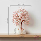 Rose Quartz Crystal Tree for Love & Healing Décor for Home and Office | Handmade Bonsai for Emotional Support & Harmony as Symbol of Piece for Loved Ones Gift for her