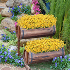 Bassion 24 Bundles Artificial Flowers for Outdoors Decoration, UV Resistant Yellow Silk Fake Faux Flowers Artificial Plants for Outside Window Box Porch Garden Home Decor