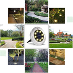 INCX 4.6 inch Solar Lights Outdoor Waterproof,16 Pack Solor Ground Light for Outside, Solar Garden Lights Landscape Lighting for Patio Pathway Lawn Yard Deck Driveway Walkway, Warm White