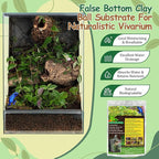 Riare 4LBS Expanded Clay Balls Terrarium Substrate for Reptiles - 100% Organic Lightweight Clay Pebbles Substrate Frogs False Bottom Substrate, Bioactive Terrarium Substrate for Drainage and Moisture