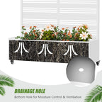 Casaphoria Metal Raised Garden Bed with Trellis and Wheels, 72"x47"x16" Arched Planter Box for Climbing Plants, Vegetables & Vines, Features Drainage Holes and Privacy Screen, White-Harold