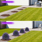 Yangrass Artificial Lavender Topiary Bushes with Ground Spike, 24" Set of 2 Faux Lavender Boxwood Ball Trees UV Resistant Fake Greenery Plants for Indoor & Outdoor Spring Porch Decor