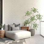 GarveeHome Artificial Plants Indoor, 5 ft Tall Faux Floor Plant in Pot, Nandina Artificial Tree with Grey Planter for Home Decor Office Living Room