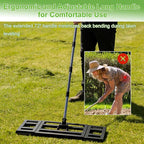 Lawn Leveling Rake 30"X 10" for Soil, Gravel Leveling Rake Heavy Duty with Adjustable Long Handle, Garden Level Rake with Tines for Yard, Landscape, Leveling Sand, Grass, Dirt, Ergonomic & Durable