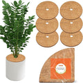 Coco Coir Mulch for Landscaping, 24 Inch Coconut Liners for Planters, 6 Pcs Coconut Fiber Tree Ring, Plant Covers from Animals,Dirt and Tree Protectors