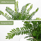 Artificial Fern Potted Plant, 10" Small Fake Plants in Pot, Faux Fern Plant for Home Office Farmhouse Living Room Bathroom Kitchen Tabletop Desk Shelf Decoration