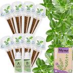 Herb Seed Pods Kit Hydroponic - Refill Pod for All Indoor Garden, 8 Grow Pods with Seeds of Thyme & Plant Food, Compatible with All Hydroponics Growing Systems