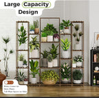 Bamworld Plant Shelf Indoor Hanging Plant Stand Outdoor Large Plant Shelves Tall Flower Holder wooden plant stand for Multiple Plants Plant Rack for Living Room Balcony Decor Garden Clearance Deals 17 Pots Plant Table