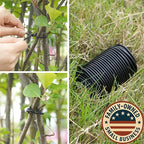 Decoroca Soft Plant Ties for Support - 65.6' Reusable Waterproof Plant Wire, Garden Twist, Office Organization and Decoration Binding（2pcs/Black）