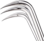 Nisaku NJP957 Nekaki Sanbondume Handheld Triple Claw Cultivator, Japanese Stainless Steel Tine Length 1.5-Inch, 5.5-Inch Polished Wood Handle
