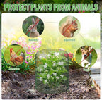 40Ft x 16In Plant Protectors from Animals, Plant Cages for Outdoor Plants, Free-Cut Wire Plant Protector, Plant Cover Chicken Wire Fencing with Ground Stakes & Ties to Keeping Bunny Animals Out