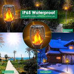 TomCare Solar Lights Outdoor 99 LED Higher & Larger Flickering Flame Solar Torch Lights 43" Waterproof Outdoor Lighting Solar Powered Pathway Walkway Lights for Outside Garden Patio Yard, 4Pack