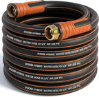 Garden Hose 35 ft x 5/8", Heavy Duty Water Hose, Flexible and Durable, Kink Resistant Lightweight Hybrid Hose, Leakproof Yard Hose with Male to Female Fittings