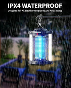 Minimoon Bug Zapper Outdoor, Upgraded Mosquito Zapper with Dual LED Light, 4200V Fly Zapper, 15W Electric Fly Traps Outdoor, IPX4, 8.2Ft Cord, Insect Trap for Yard, Backyard, Patio