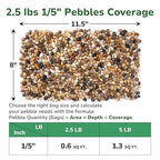 GreatBuddy 2.5-lb Decorative Rocks for Plants, 1/5" Pea Gravel for Fish Tanks, Aquariums, Terrarium, Drainage Pebbles for Potted Plants, Succulents, Garden Landscaping, Crafts, Indoor&Outdoor