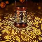 Solar Lanterns Outdoor Waterproof Gifts for Women Grandma Gifts for Mom Butterfly Garden Decor Solar Hanging Lantern Metal for Patio Yard Festival Pathway Landscape