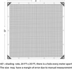 winemana 40% Black Shade Cloth, 20 x 20 FT Durable Mesh Tarp with Grommets, Resistant Garden Sun Shade Netting, Shading Antifreezing for Pergola, Greenhouse, Plants Growing, Chicken Coop