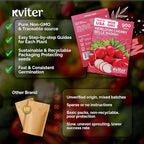 KVITER 900 Cherry Belle Radish Seeds (Raphanus sativus) - Non-GMO Vegetable Seed Packet, Crisp Mild Flavor - Organic & Heirloom Red Radish Seeds for Planting Vegetables in Outdoor & Indoor Garden