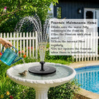 LAWOHO Solar Fountain Pump 1.5W Upgraded Submersible Solar Water Fountain Panel Kit for Bird Bath,Small Pond,Garden and Lawn Solar Water Pump Built-in Filter
