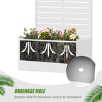 Casaphoria Metal Raised Garden Bed with Trellis, 59"x30"x12" Planter Box for Climbing Plants, Vegetables & Vines, Features Drainage Holes and Privacy Screen (Black-Louvered)