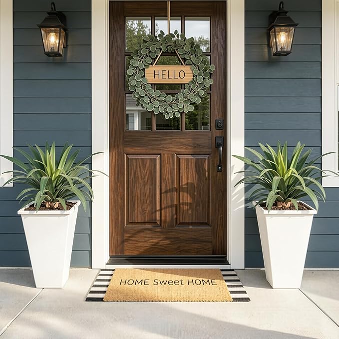 Artificial Agave Plant 15.74Inch ,UV Resistant Faux Agave Plant Outdoor, Large Fake Plants Indoor, Realistic Artificial Plants Without Pot for Outdoor Patio Garden Yard Indoor Home Decor (2 Packs)