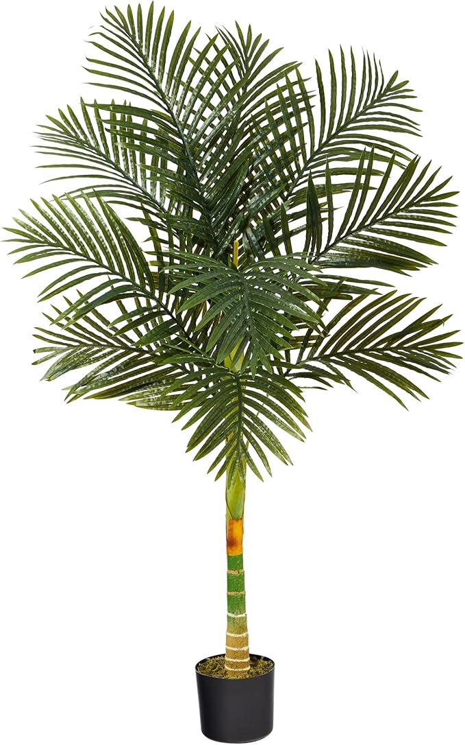 Nearly Natural 5ft. Golden Cane Artificial Palm Tree