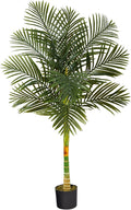 Nearly Natural 5ft. Golden Cane Artificial Palm Tree