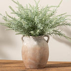 Dobbyby Ceramic Flower Vase 7.6 inch Farmhouse Rustic Vase Decorative Pottery Terracotta Vases for Home Decor Table Mantle Fireplace Living Room Bathroom Wedding Centerpiece (Aged Terra)