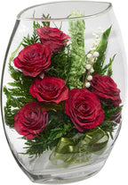 Fiora Flower | Long Lasting Real Roses in a Sealed Vase | Lasts up to 5 Years | Unique Present Gift