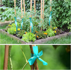 TELENT OUTDOORS Stretch Tie Tape, 1” Wide 200FT Reusable Garden Plant Ties Green Tapes for Plants, Thick Garden Vinyl Stake Ribbon for Branches Flowers Tomatoes Indoor Outdoor Greenhouse