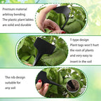 Plant Labels Tags 200Pcs T-Type Plant Markers Plastic Plant Label Tags Garden Labels Tags Plant Labels for Outdoor Garden Waterproof Plant Label Identification Stakes with Permanent Marking Pen（Black）