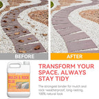 SEVGILI Mulch Glue for Landscaping, 1 Gallon Rock Glue, Long-Lasting Rock Glue for Landscaping Strong Adhesion of Pea Gravel Stabilizer Landscape, Safe for Plants Pets