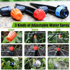 100FT Drip Irrigation System Kit, Automatic Watering System with 30 Adjustable Nozzles & 30M 1/4" Tubing – DIY Solution for Gardens, Greenhouses, Patios & Lawn – Effortless Plant Care + Water-Saving