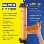 12pk GATCH Fruit Fly Trap, Fly Stick for Mosquitoes, Sticky Trap for Flies Gnats Wasp Flying Insects, Bug Catcher, Indoor or Outdoor Use, Ready to Use Home