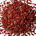 Red Jasper Aquarium Gravel Rocks Natural Tumbled Healing Crystal Chips Bulk Gemstones Tumbled Crushed Stones for Fountain Vase Filler Planters Decorative Fish Tank Potted Reiki Energy Balancing 0.44lb