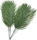 Artificial Tropical Palm Leaves Stems 12 Pcs, Fake Monstera Plants Areca Leaf Plants Faux Greenery Bushes Realistic Farmhouse Plant for Home Kitchen Garden Bathroom Decor Outdoor Indoor Decoration