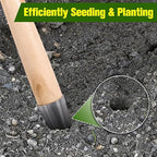 SPEEDWOX Dibbler Gardening Tool Wood Handle Garden Hole Punch Dibbler Tool for Planting Seeds,Self Watering Stakes Bulb Planter Tool Flower Bulb Planting Tools Hole Digger for Gardening