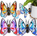 BESPORTBLE 3Pcs Butterfly Decorations for Plant Pots: Metal Stained Glass Garden Decor – Spring Outdoor Decor for Potted Plants, Aesthetic Yard & Patio Decorations Outdoor, Gift for Women