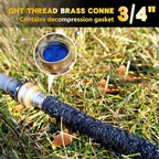 5/8’’ Soaker Hose 6 ft 2 Pack, Heavy Duty Garden Soaker Hoses with Solid Brass Fitting, Rubber Drip Hose for Garden Beds, Vegetable, Lawn, Trees Watering Irrigation （6 ft 2 Pack）
