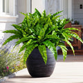 4 Pcs Artificial Greenery Stems Fake Bird Nest Fern Faux Branches Artificial Plants Realistic Fake Dracaena Realistic Plants for Indoor Outdoor Porch Patio Home Office Living Room Decor (Bright Green)